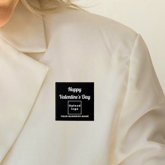 Valentine Gruß am Schwarzen Platz Button