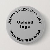 Valentine Gruß auf Graue Schaltfläche Button (Vorderseite)