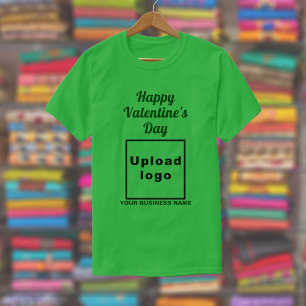 Valentine Gruß auf grünem T - Shirt