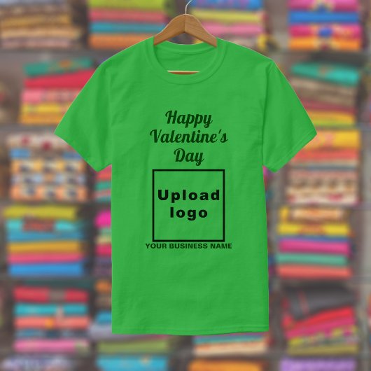 Valentine Gruß auf grünem T - Shirt