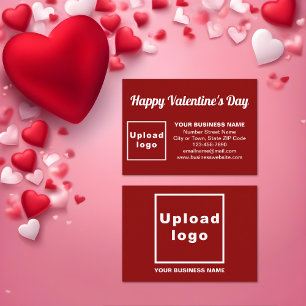Valentine Gruß auf Red Enclosure Card Begleitkarte