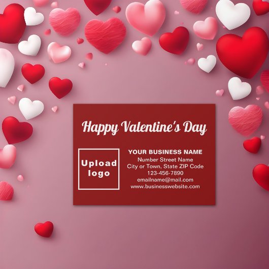 Valentine Gruß auf Red Enclosure Card Begleitkarte