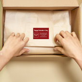 Valentine Gruß auf Red Enclosure Card Begleitkarte