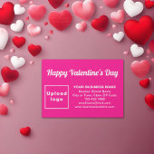 Valentine Gruß in Pink Begleitkarte