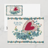 Valentine Gruß mit Herz Feiertagspostkarte (Vorne/Hinten)