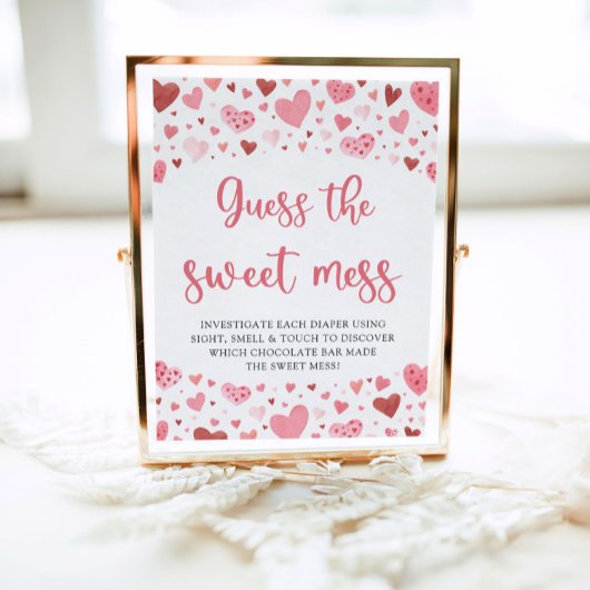 Valentine Guess the Sweet Mess Baby Shooting Game Poster