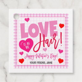 Valentine Haargummi Geschenktag Geschenkanhänger