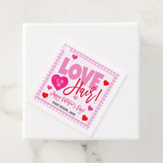 Valentine Haargummi Geschenktag Geschenkanhänger (Beispiel)