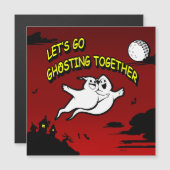 Valentine Halloween Ghosting dünne Magnetkarte Magneteinladung (Vorne/Hinten)