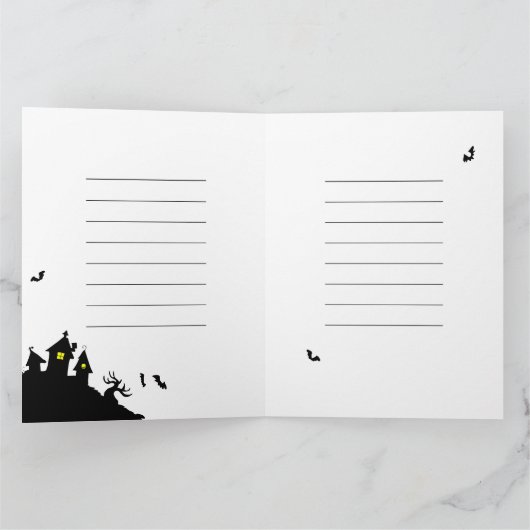 Valentine Halloween Ghosting Faltenkarte Karte (Innenseite)