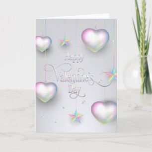 Valentine "Happy Valentines Day's" Herzblasen Karte