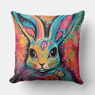 Valentine Hase Positive vibes Herzen Kissen
