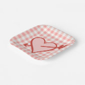 Valentine Heart and Arrow Paper Plate Pappteller (Gewinkelt)