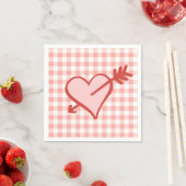 Valentine Heart and Arrow Paper Plate Serviette (Beispiel)