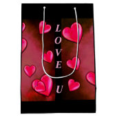 Valentine Heart Art Mittlere Geschenktüte (Rückseite)