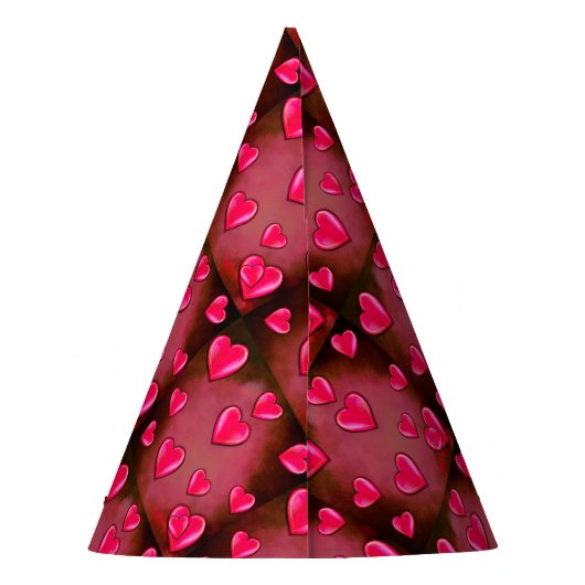 Valentine Heart Art Partyhütchen (Rückseite)