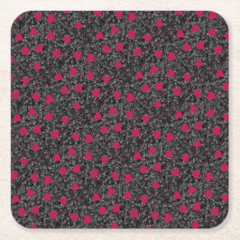 Valentine Heart Art Rechteckiger Pappuntersetzer