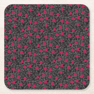 Valentine Heart Art Rechteckiger Pappuntersetzer