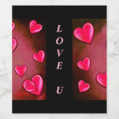Valentine Heart Art Weinetikett (Einzelnes Label)