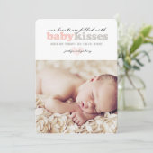 Valentine Heart Baby Girl Geburtskarte Feiertagskarte (Stehend Vorderseite)