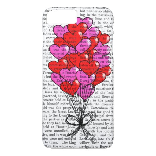 Valentine Heart Balloon Illustration Case-Mate iPhone Hülle (Rückseite)