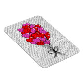 Valentine Heart Balloon Illustration Magnet (Rechte Seite)