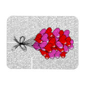 Valentine Heart Balloon Illustration Magnet (Horizontal)