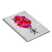 Valentine Heart Balloon Illustration Notizblock (Rechte Seite)