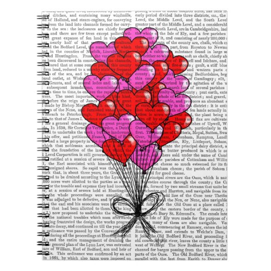 Valentine Heart Balloon Illustration Notizblock (Vorderseite)