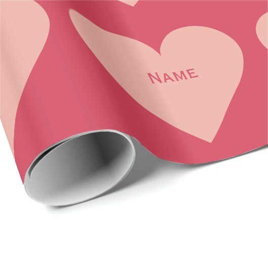 Valentine Heart benutzerdefiniertes Mono-Packpapie Geschenkpapier (Rolleneckpunkt)