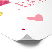 Valentine Heart Birthday Baby Dusche Begrüßungszei Poster (Ecke)