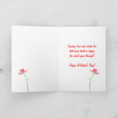 Valentine Heart Blume Feiertagskarte (Innenseite)