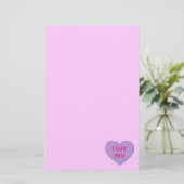 Valentine Heart Briefpapier (Stehend Vorderseite)