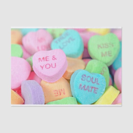 Valentine Heart Candy Seidenpapier (Vorderseite)