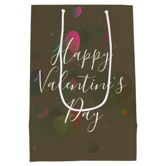 Valentine Heart Carved In a Beached Pineapple Mittlere Geschenktüte (Rückseite)