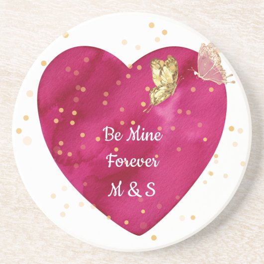 Valentine Heart Coaster Getränkeuntersetzer (Vorne)