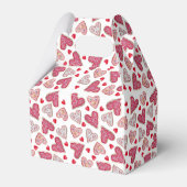 Valentine Heart Cookies Muster Geschenkschachtel (Rückseite)