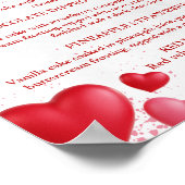 Valentine Heart Cupcake flavors sign Poster (Ecke)