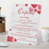 Valentine Heart Cupcake flavors sign Sockelschild (In Situ)