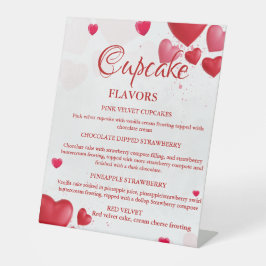 Valentine Heart Cupcake flavors sign Sockelschild