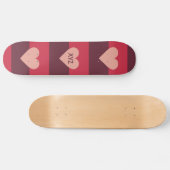 Valentine Heart Custom Monogram Skateboards (Horizontal)