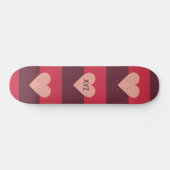 Valentine Heart Custom Monogram Skateboards (Horizontal)