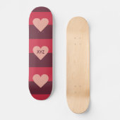 Valentine Heart Custom Monogram Skateboards (Vorderseite)
