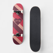 Valentine Heart Custom Monogram Skateboards (Vorderseite)