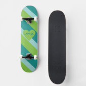 Valentine Heart Custom Monogram Skateboards (Vorderseite)