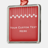 Valentine Heart Custom Ornaments Silbernes Ornament (Links)
