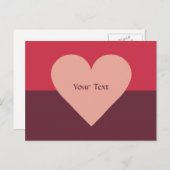 Valentine Heart Custom Postcard Feiertagspostkarte (Vorne/Hinten)