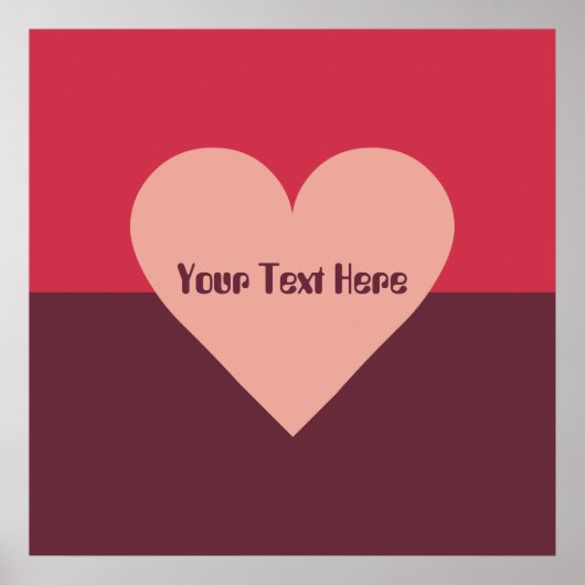 Valentine Heart Custom Poster (Vorne)