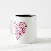 Valentine Heart Design Coffee Tasse (Vorderseite Links)