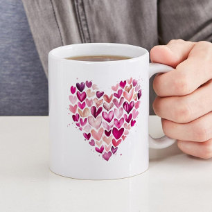 Valentine Heart Design Coffee Tasse